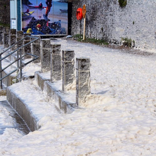 1st Place Sea foam at Porth Dafarch, Holy Island, Anglesey after Storm Ellen by Glynis Pierson @glynpierson